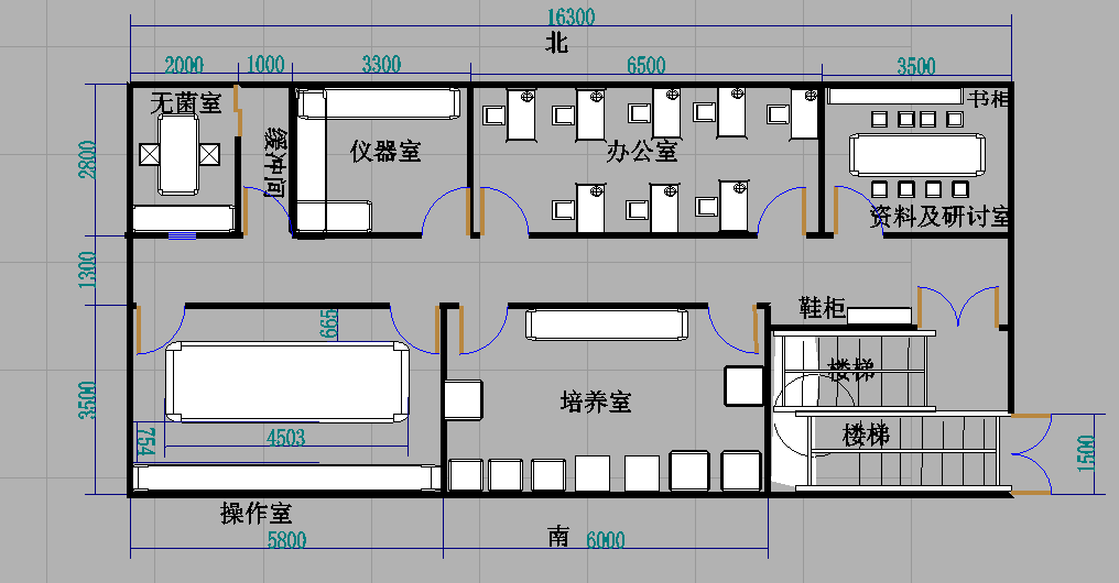 微生物實(shí)驗(yàn)室改造項(xiàng)目設(shè)計(jì)圖